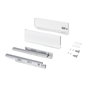 Emuca Cajón exterior Protone 30kg con guías de extracción total y cierre suave, Altura 131mm, profundidad 400mm, Acero, Pintado blanco