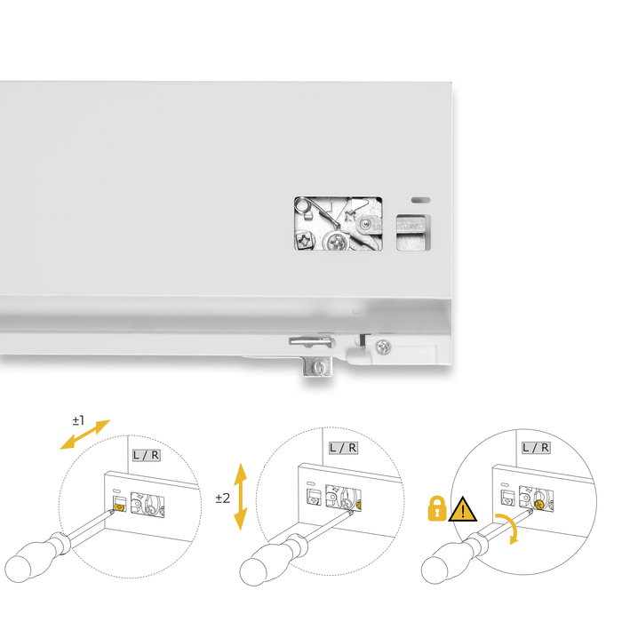 Emuca Cajón exterior Protone 30kg con guías de extracción total y cierre suave, Altura 131mm, profundidad 400mm, Acero, Pintado blanco