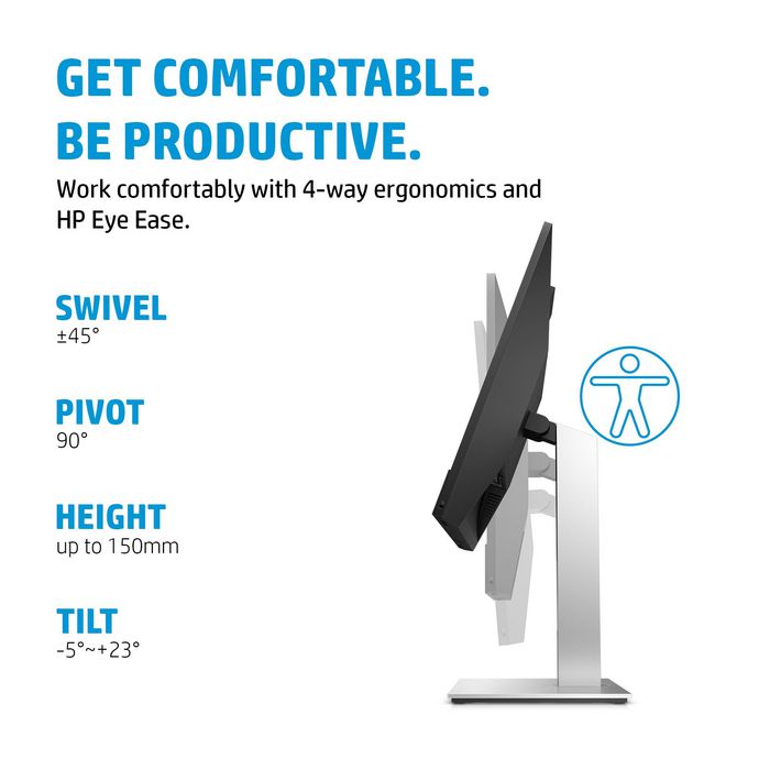 HP E24m G4 FHD USB-C Conferencing Monitor 23.8 pulgadas con Webcam, Altavoces y Micrófonos Integrados
