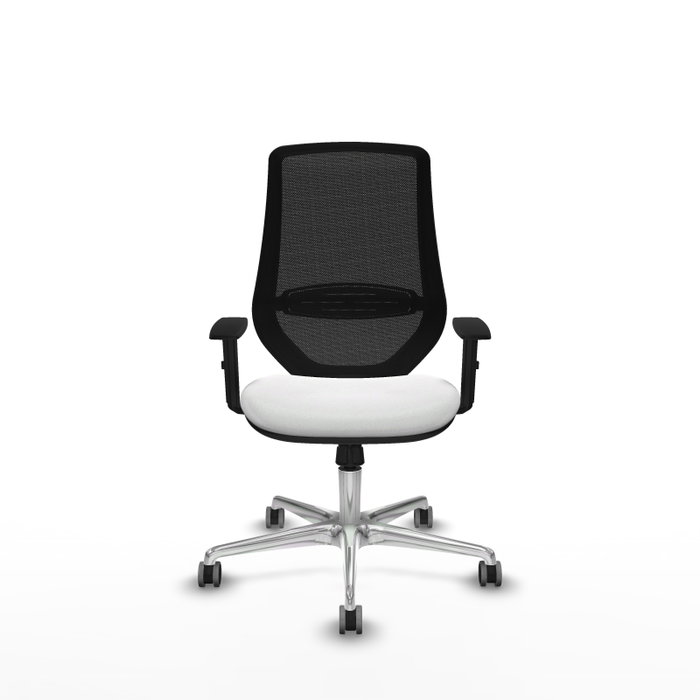 PIQUERAS Y CRESPO Silla de oficina Mardos con mecanismo Sincro, Blanco y Negro PIQUERAS Y CRESPO Silla de oficina Mardos con mecanismo Sincro, Blanco y Negro