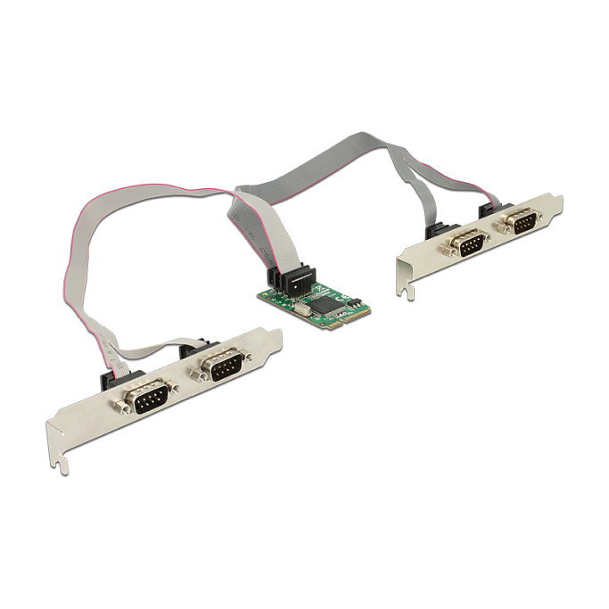 DeLOCK 95243 Tarjeta Mini PCI Express con 4 Puertos Serie RS-232 Serial para Windows y Linux DeLOCK 95243 Tarjeta Mini PCI Express con 4 Puertos Serie RS-232 Serial para Windows y Linux