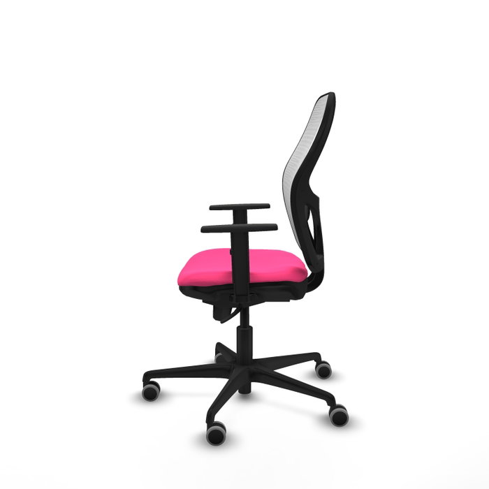 PIQUERAS Y CRESPO Silla de oficina Jorquera Rosa y Blanca