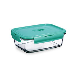 Recipiente Rectangular Hermético Vidrio Turquesa Luminarc 122 cL (6 Unidades)