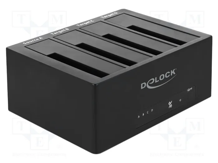 DeLOCK 64063 Estación de acoplamiento USB para 4 x SATA HDD/SSD con función de clonación