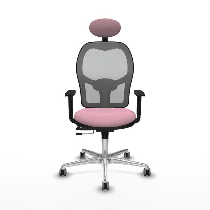 PIQUERAS Y CRESPO Silla de oficina Jorquera Rosa y Gris con Mecanismo Sincro/Traslack PIQUERAS Y CRESPO Silla de oficina Jorquera Rosa y Gris con Mecanismo Sincro/Traslack