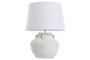 DKD Home Decor Lámpara de Sobremesa Dolomite Lino Blanco y Crudo