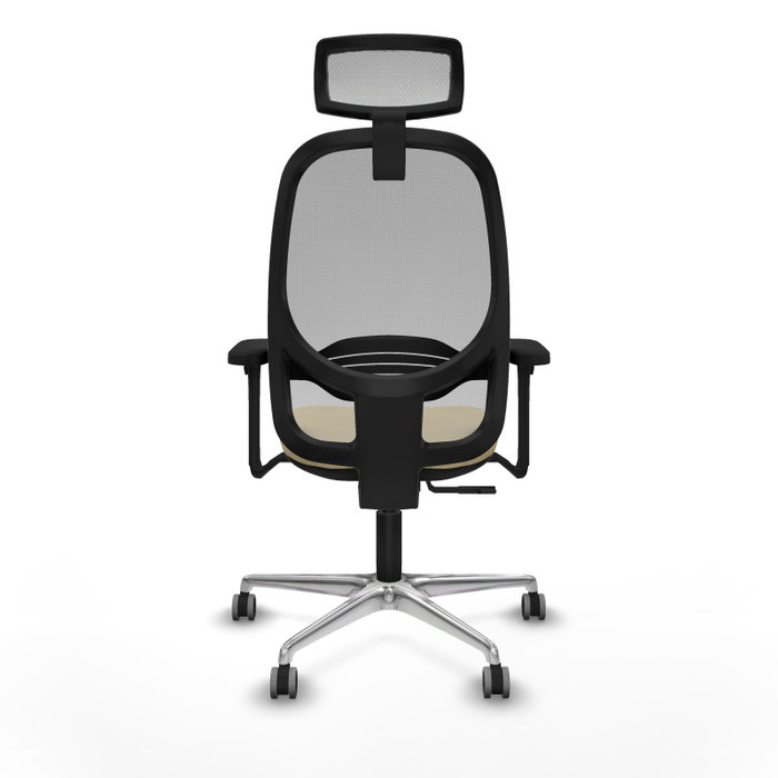 PIQUERAS Y CRESPO Silla de oficina Cilanco con mecanismo Sincro, Crema y Gris PIQUERAS Y CRESPO Silla de oficina Cilanco con mecanismo Sincro, Crema y Gris