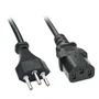 Lindy 30417 Cable de Alimentación Negro 2 m con Conector C13 Hembra Recto a Conector C13 Hembra Recto