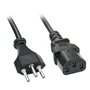 Lindy 30417 Cable de Alimentación Negro 2 m con Conector C13 Hembra Recto a Conector C13 Hembra Recto