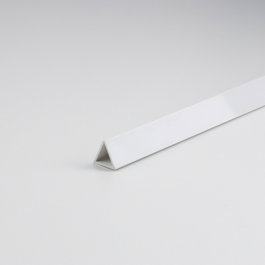 Arcansas Perfil Junquillo Triangular de PVC Blanco para Bricolaje, 1000 x Ø12 mm