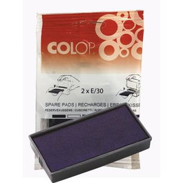 Colop Almohadilla E-30 Azul Blister - 2 Unidades