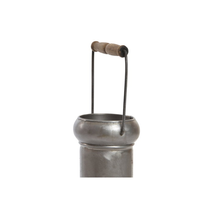 DKD Home Decor Farola de Metal y Cristal Plateado Envejecido