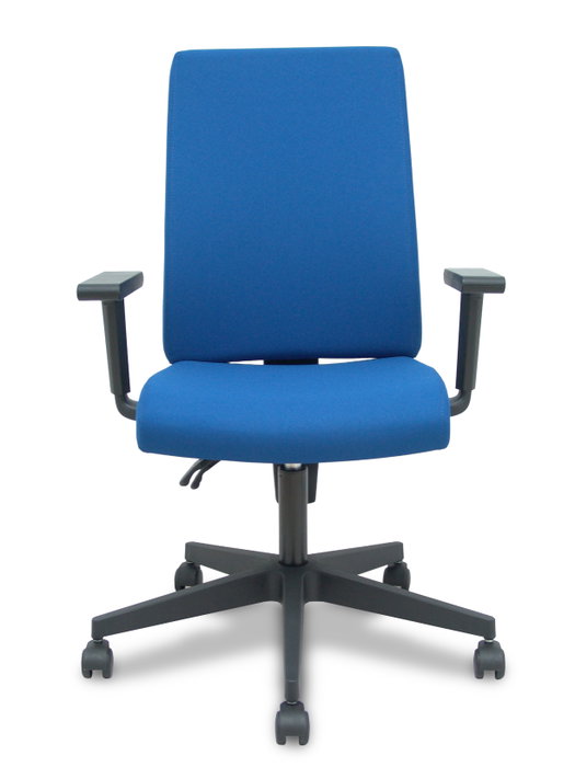 NOWY STYL Silla de oficina I-Line con mecanismo de doble maneta y tela negra NOWY STYL Silla de oficina I-Line con mecanismo de doble maneta y tela negra