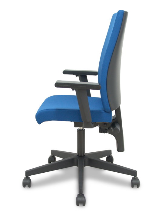 NOWY STYL Silla de oficina I-Line con mecanismo de doble maneta y tela negra NOWY STYL Silla de oficina I-Line con mecanismo de doble maneta y tela negra