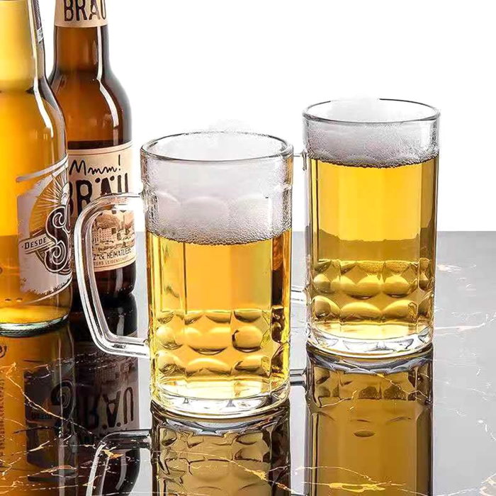 La Mediterranea Jarra de Cerveza de Vidrio 380 ml (24 Unidades)