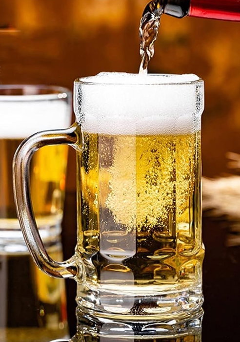 La Mediterranea Jarra de Cerveza de Vidrio 380 ml (24 Unidades)