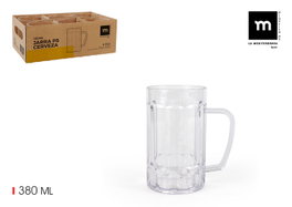 La Mediterranea Jarra de Cerveza de Vidrio 380 ml (24 Unidades)