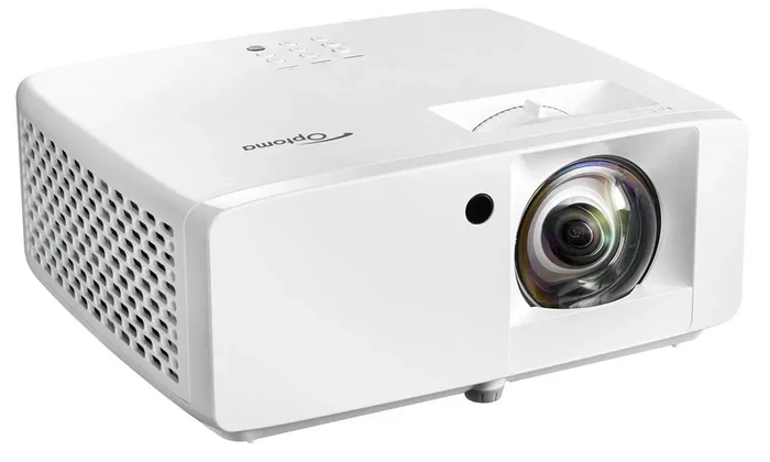 Optoma ZH350ST Proyector Láser de Corto Alcance Full HD 1080p 3500 Lúmenes ANSI DLP Blanco 3D con Altavoz 15W, Lente Corta, 30000h de Vida Útil, HDR, 30-300 Pulgadas