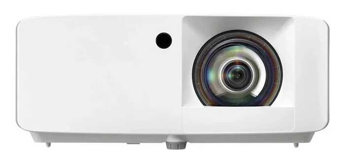 Optoma ZH350ST Proyector Láser de Corto Alcance Full HD 1080p 3500 Lúmenes ANSI DLP Blanco 3D con Altavoz 15W, Lente Corta, 30000h de Vida Útil, HDR, 30-300 Pulgadas