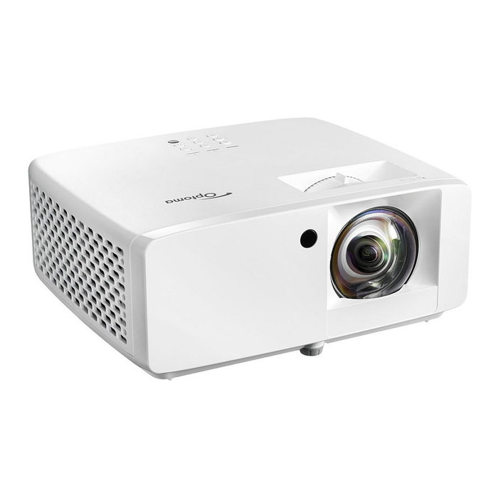 Optoma ZH350ST Proyector Láser DLP Portátil, 3500 Lúmenes, Full HD 1080p (1920x1080), 3D, Alcance Ultra Corto, 300000:1 Contraste, Blanco