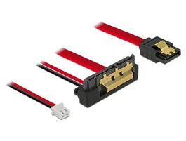 Delock Cable SATA III 7-pin a 22-pin, 0,1 m, Negro