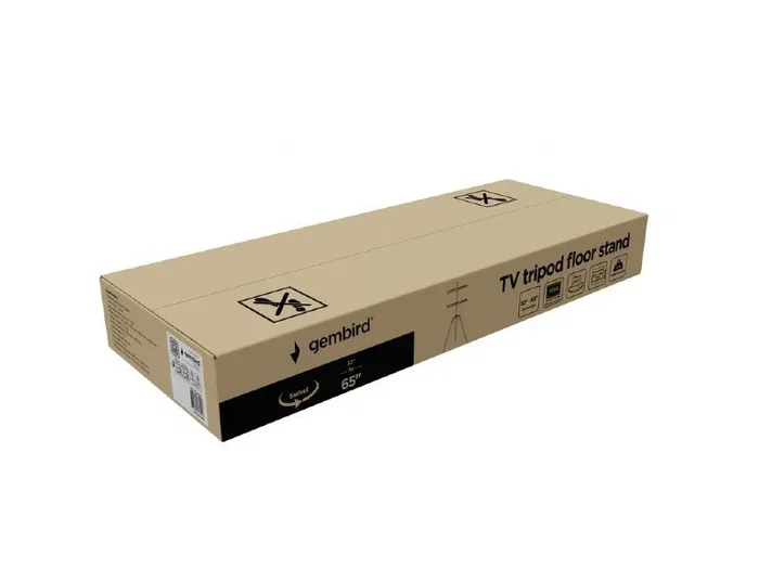 Gembird TVS-65S-01 Soporte para TV 165,1 cm (65'') Negro, Madera Gembird TVS-65S-01 Soporte para TV 165,1 cm (65'') Negro, Madera
