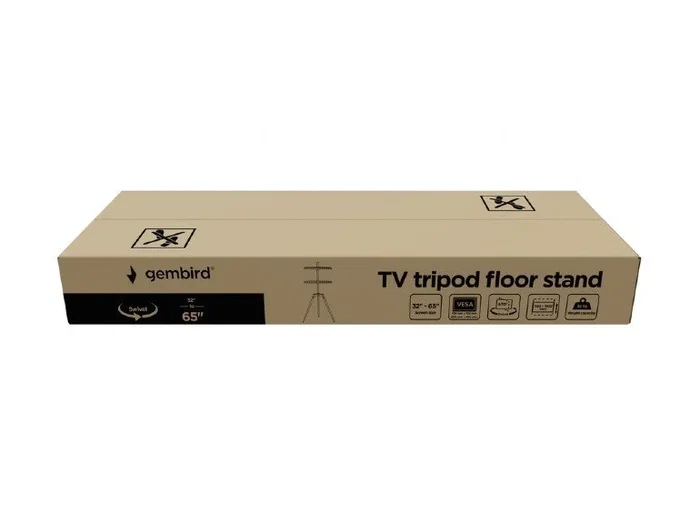 Gembird TVS-65S-01 Soporte para TV 165,1 cm (65'') Negro, Madera Gembird TVS-65S-01 Soporte para TV 165,1 cm (65'') Negro, Madera