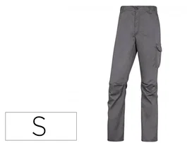 Deltaplus Pantalón de trabajo Stretch Panostyle Gris/Negro Talla S Cintura Elástica 5 Bolsillos 260g/m²