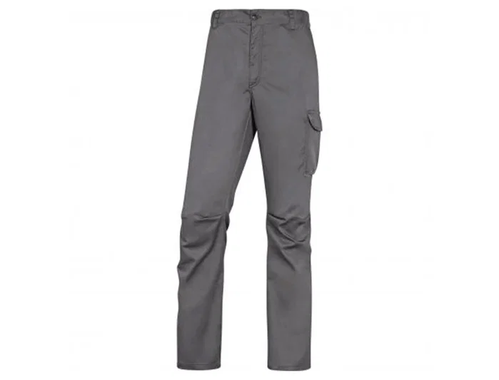 Deltaplus Pantalón de trabajo Stretch Panostyle Gris/Negro Talla S Cintura Elástica 5 Bolsillos 260g/m²