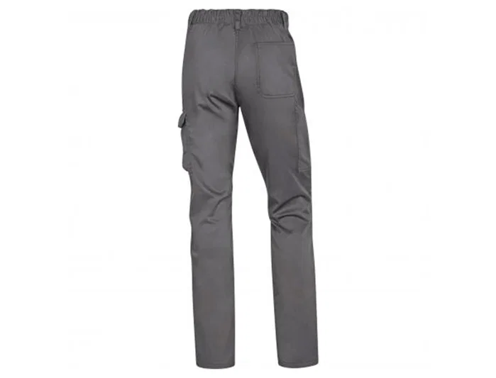 Deltaplus Pantalón de trabajo Stretch Panostyle Gris/Negro Talla S Cintura Elástica 5 Bolsillos 260g/m²