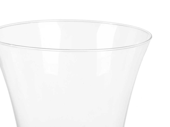 Giftdecor Jarrón de Cristal Transparente Boca Ancha Alto 30 cm (Set de 4)