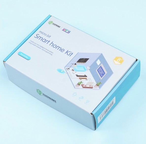 Micro:bit Kit Sensores Inteligentes para Casa Inteligente, Incluye Sensor Temperatura, Luz, Sonido, Motor, LED y Guía, Proyectos STEM para Niños 8+