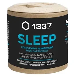 1337 PHARMA Sleep 60 Cápsulas | Valeriana, Melatonina, Amapola, Vitamina B6 para un Sueño Natural y Reparador