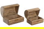 DKD Home Decor Caja Softedges Urban Marron 15 x 15 x 22 cm Set de 2