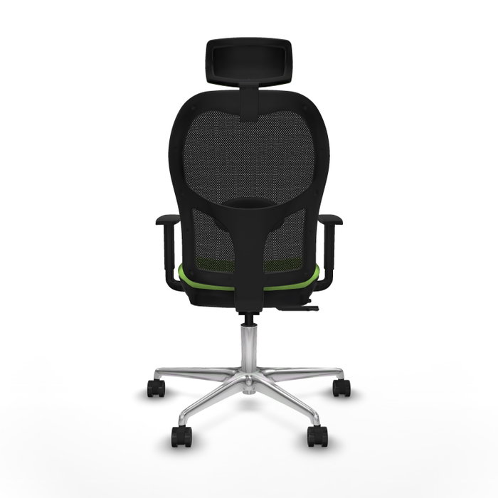 PIQUERAS Y CRESPO Silla de oficina Jorquera con mecanismo Sincro/Traslack color Pistacho y Negro