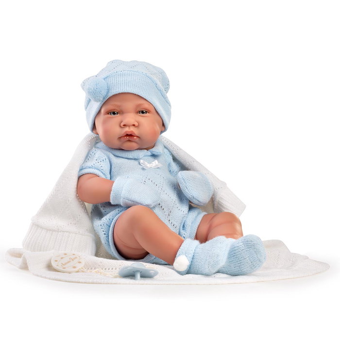 Antonio Juan Muñeco Recién Nacido Toquilla Punto 42 cm 50063 - Sexado Niño, Vinilo, Chupete Incluido Antonio Juan Muñeco Recién Nacido Toquilla Punto 42 cm 50063 - Sexado Niño, Vinilo, Chupete Incluido
