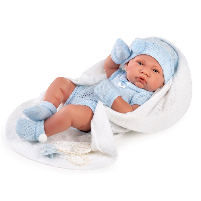 Antonio Juan Muñeco Recién Nacido Toquilla Punto 42 cm 50063 - Sexado Niño, Vinilo, Chupete Incluido Antonio Juan Muñeco Recién Nacido Toquilla Punto 42 cm 50063 - Sexado Niño, Vinilo, Chupete Incluido