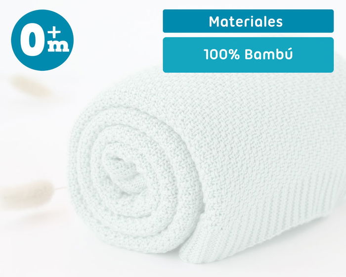 KioKids Mantita de Bambú Salvia para Bebé 80x110cm, Suave y Termorreguladora, Certificado Oeko-Tex, +0 Meses KioKids Mantita de Bambú Salvia para Bebé 80x110cm, Suave y Termorreguladora, Certificado Oeko-Tex, +0 Meses