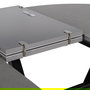 Mesa Extensible Gris-Negro 120 X 120 X 75 cm