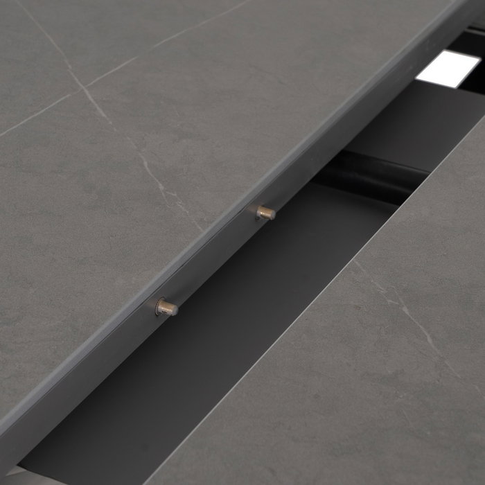 Mesa Extensible Gris-Negro 120 X 120 X 75 cm