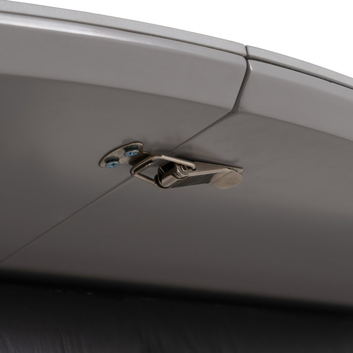 Mesa Extensible Gris-Negro 120 X 120 X 75 cm