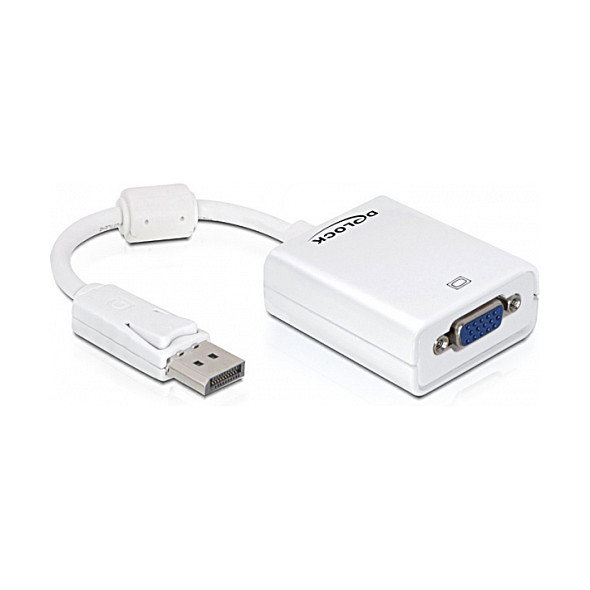 DeLOCK 61766 Adaptador DisplayPort a VGA Blanco