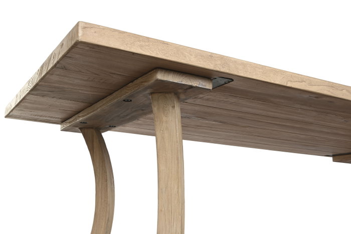 DKD Home Decor Mesa Comedor Minimal bs1c25 Olmo Macizo Natural 100 x 76 x 240 cm