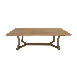 DKD Home Decor Mesa Comedor Minimal bs1c25 Olmo Macizo Natural 100 x 76 x 240 cm