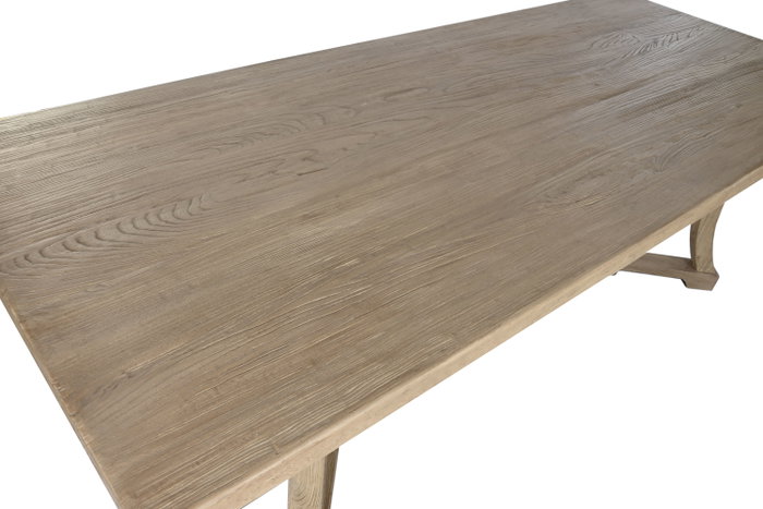 DKD Home Decor Mesa Comedor Minimal bs1c25 Olmo Macizo Natural 100 x 76 x 240 cm