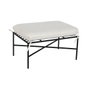 DKD Home Decor Reposapiés de Metal y Poliéster Negro 70x45x43 cm