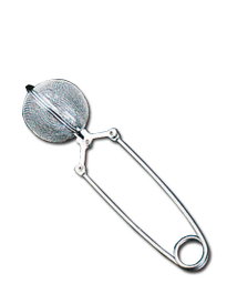 METALTEX Filtro de té de acero inoxidable con pinza de 4 cm de diámetro