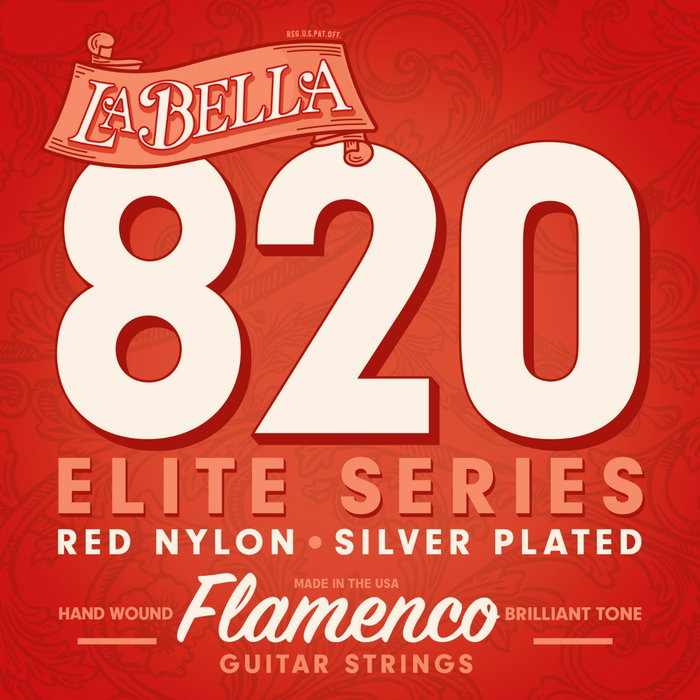 Juego de Cuerdas La Bella para Guitarra Clásica B820 Flamenco Red Nylon Juego de Cuerdas La Bella para Guitarra Clásica B820 Flamenco Red Nylon