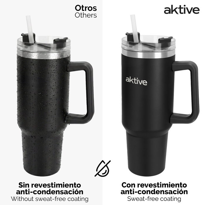 AKTIVE Vaso Térmico de Acero Inoxidable