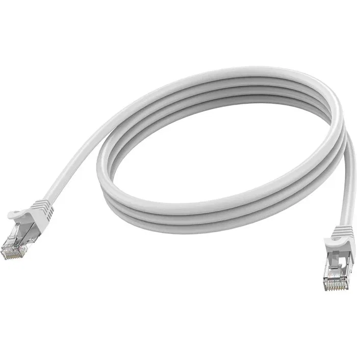 Vision Cable de Red 1MCAT6A, 1 m, Cat6a U/UTP (UTP), 10 Gbps, Blanco, Conectores RJ-45 Macho Rectos Chapados en Oro, Calibre 24 AWG